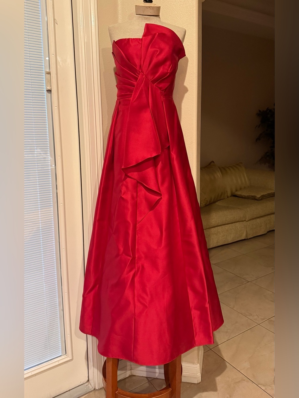 Adrianna papell Red A-Line Girls' Dress with Bow Detail